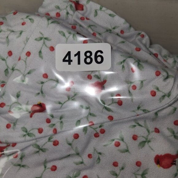 Carole Hochman Womens V-Neck Nightgown PM White Red Floral Pattern 4186 - Picture 8 of 8